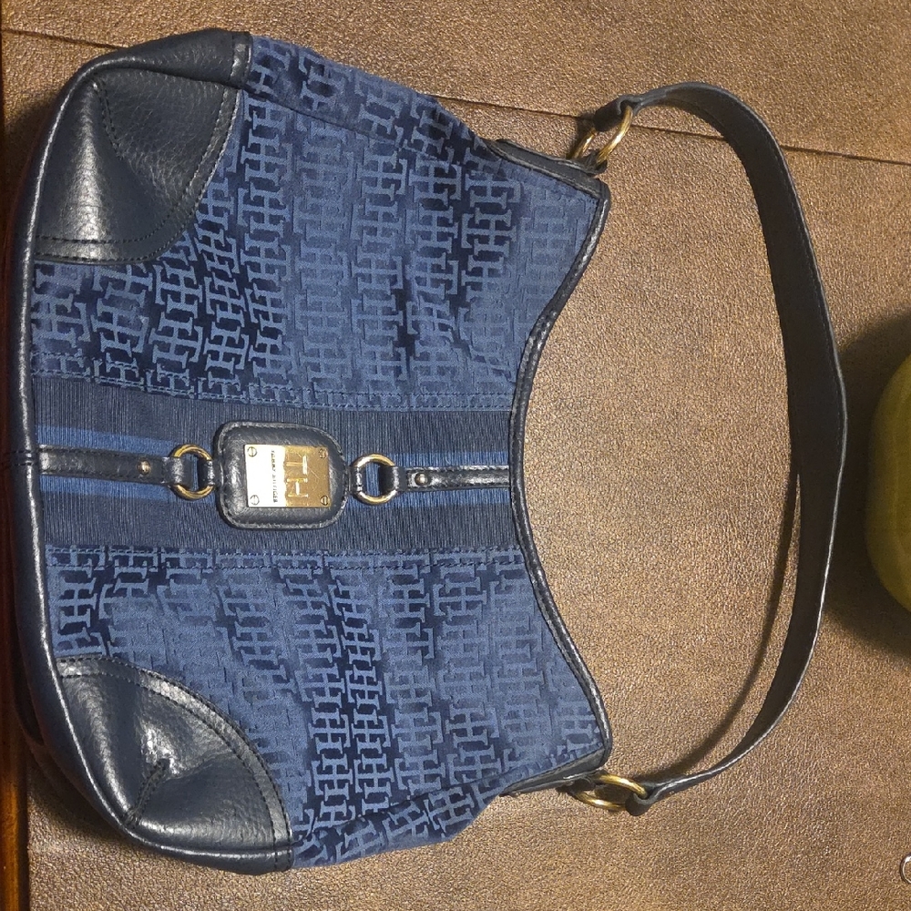 Tommy Hilfiger Blue Patterned Shoulder Bag